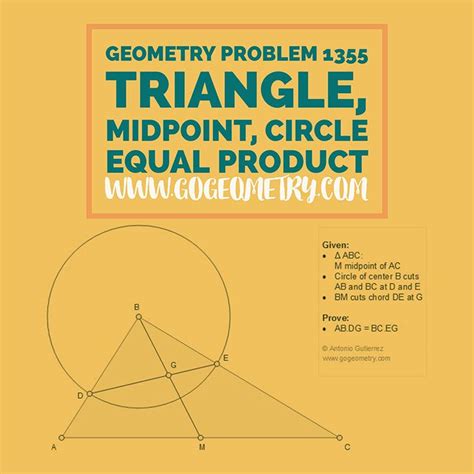 Typography Of Geometry Problem 1355 Triangle Midpoint Median Circle