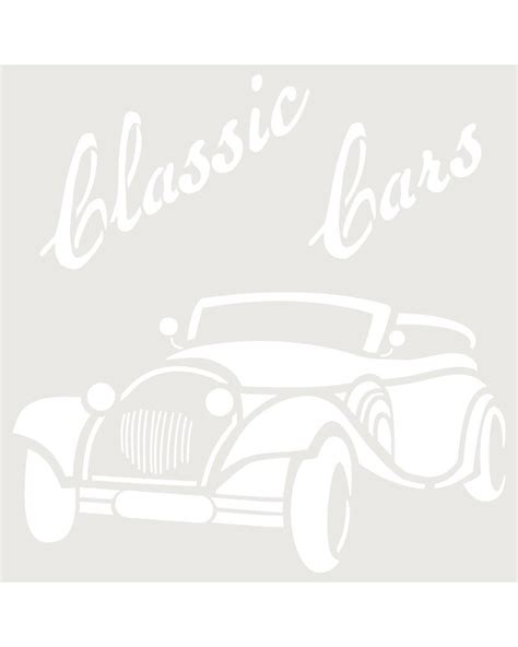 Stencil Mini Deco Vintage Figura 076 Classic Cars