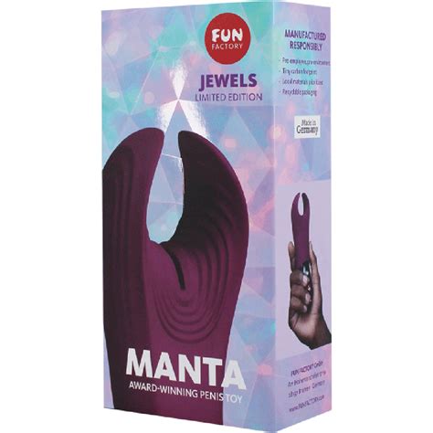Fun Factory Jewels Manta Vibrating Penis Stroker And Couples Penis Toy Garnet