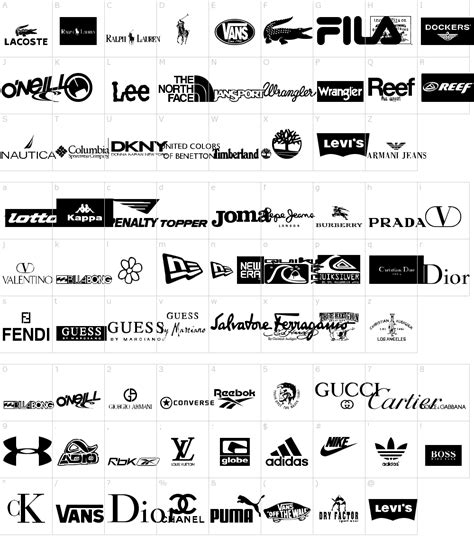 Famous Clothing Brand Logos With Names Ideas Of Europedias
