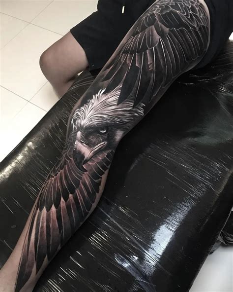 Flying Eagle Sleeve Tattoo