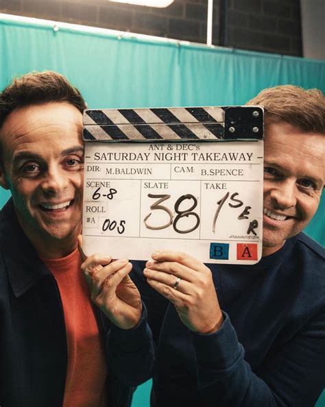 ant and dec share glimpse behind the scenes of saturday night takeaway as they shoot the show s