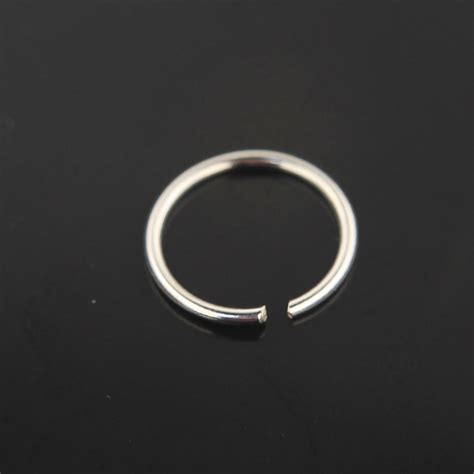 Sterling Silver Nose Ring Seamless Nose Hoop Tiny Nose Hoop Etsy