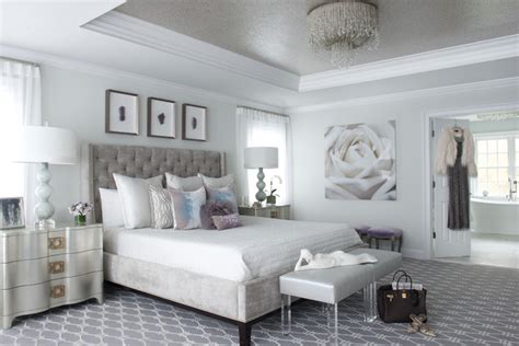 Modern Glam Transitional Bedroom New York By Susan Glick Interiors