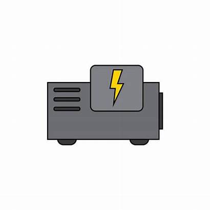 Generator Diesel Vector Clip Icon Power Illustrations