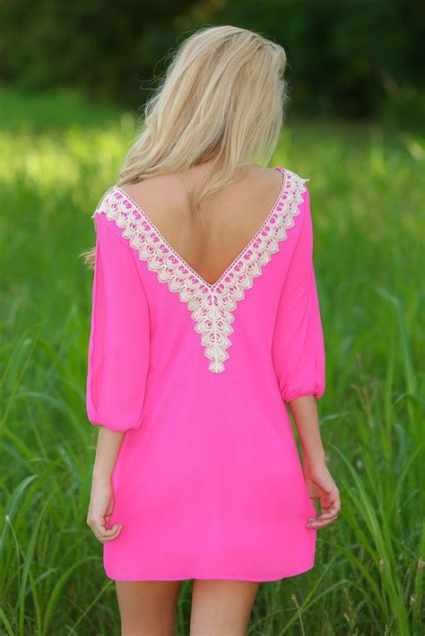 Lets Get Away Tunic Hot Pink Hot Pink Clothes Outfit Accessories