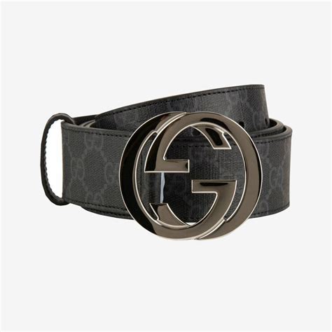 Gucci Gg Supreme Belt With G Buckle Blackgrey Fazio Fashion