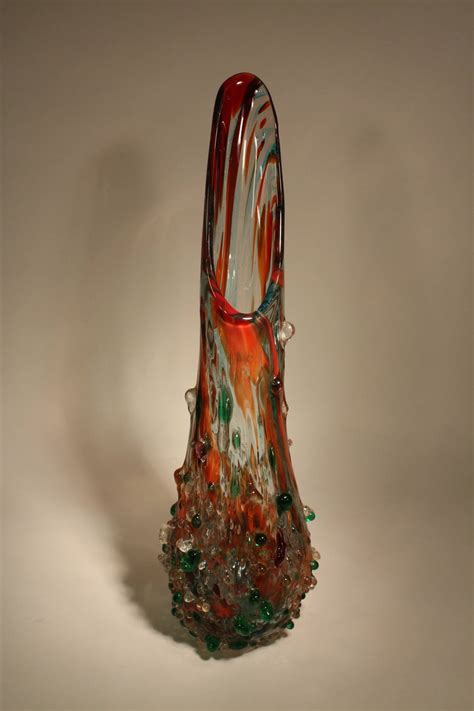 Rare Sculptural Multicolor Murano Glass Oversized Vase For Sale At 1stdibs