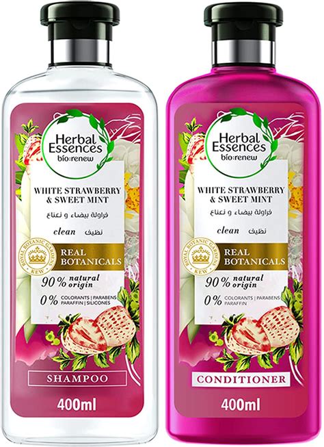Herbal Essences Bio Renew White Strawberry And Mint Shampoo Conditioner 400ml Uk Beauty