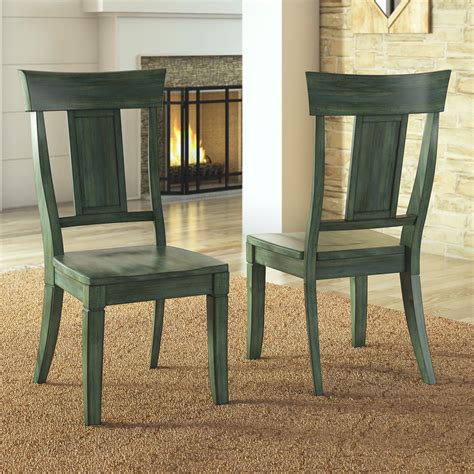 Weston Home Farmhouse Wood Dining Chair With Panel Back Set Of 2