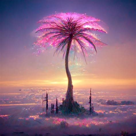 Dreamy Palm Tree Aesthetics Realistic Photography 4k Midjourney