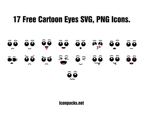 17 Cute Cartoon Eyes Svg Png Icons On Behance