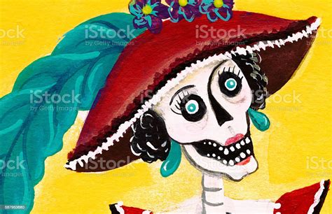 Day Of The Dead Catrina Skeleton Stock Illustration Download Image