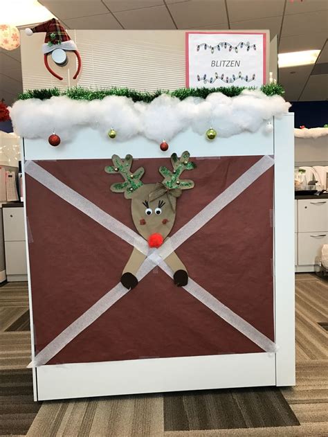 Reindeer Stable For Cubicle Office Christmas Decorations Christmas