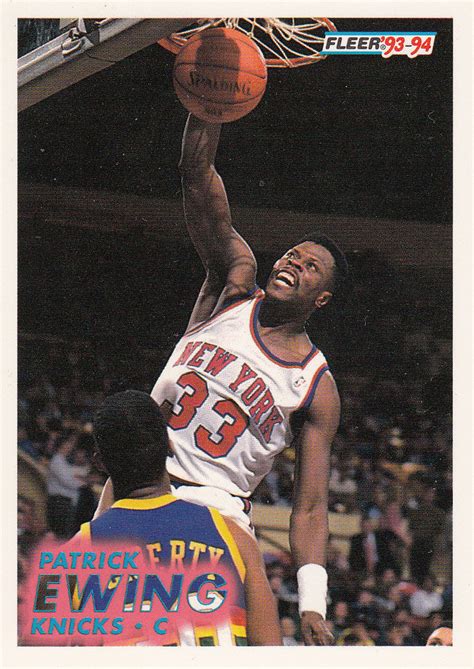 Patrick ewing upper deck sp 1995 card #d116 team: Patrick Ewing 1993-94 Fleer Card #141 - Basketball Cards