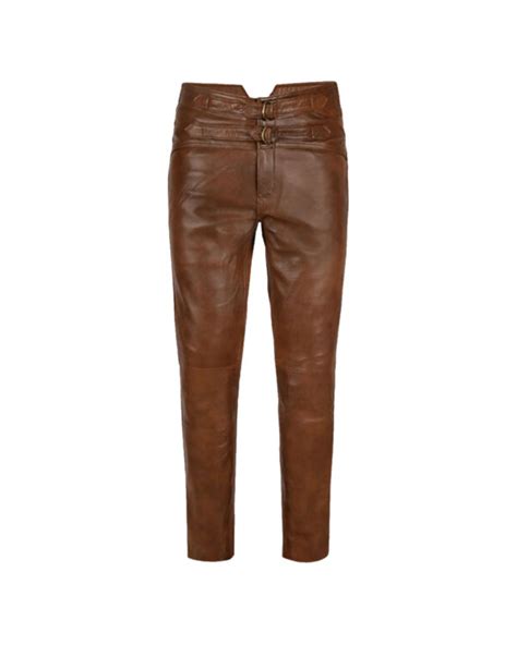 Shop Brown Jim Morrison Leather Pants Kmax Leather