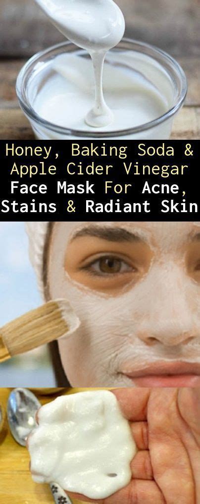 Honey Baking Soda And Apple Cider Vinegar Face Mask For Acne Stains