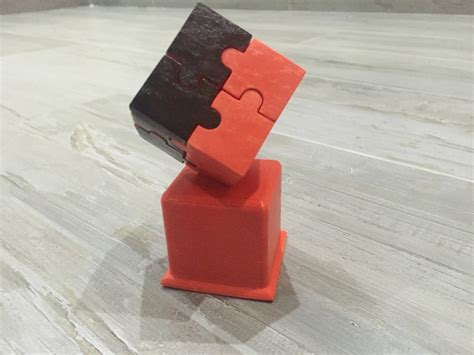 These puzzles require rotation as well as translation to solve so burrtools is not helpful for finding the solution if you are stuck. 3D Printed Puzzle cube by ion_gurguta | Pinshape