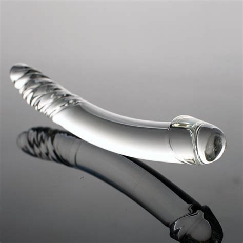 Black Wolf Pyrex Glass Dildo Artificial Fake Penis With Crystal Anal Butt Plug G Spot