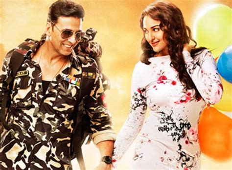Sonakshi Sinha And Akshay Kumar Hot In Holiday Movie First Look Poster Chinki Pinki
