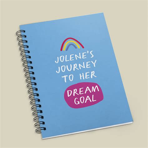 Personalised Dream Goal Notebook By Poppy Lane
