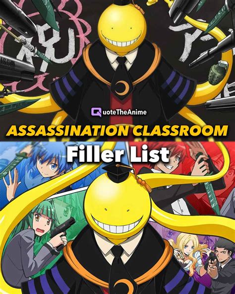 Full List Of Assassination Classroom Filler Official 2022
