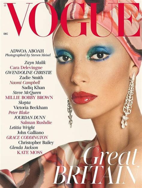 British Vogue December 2017 Cover British Vogue Fashion Magazine Cover Vogue Covers Adwoa