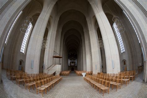 Inside Grundtvig Church Copenhagen Denmark Stock Photo Download Image