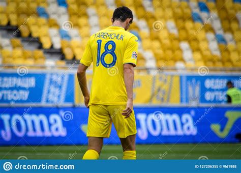 In the transfer market, the current estimated value of the player roman yaremchuk is 10 800 000 €, which exceeds the weighted. Lviv , Ukraine - August 10, 2018: Roman Yaremchuk During ...