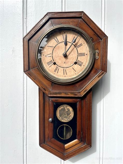Antiques Atlas Antique Victorian Eight Day Drop Dial Wall Clock