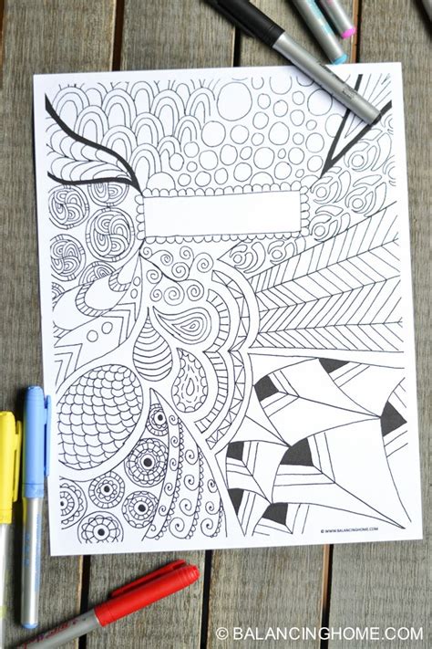 Geometry coloring pages sheets printable to cure geometry coloring. Coloring Page Binder Cover Printable - Balancing Home ...