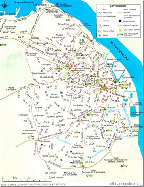 Barranquilla Turismo Atlas Geografico
