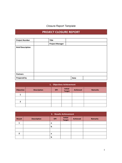 Project Closure Template 2 Free Templates In Pdf Word Excel Download