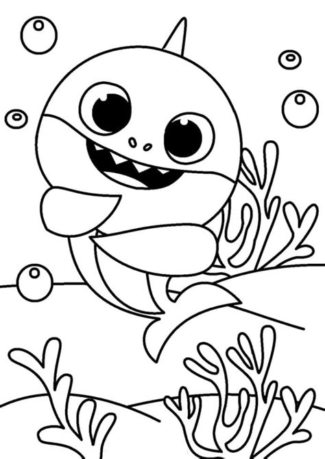 Cute Baby Shark Coloring Page Download Print Or Color Online For Free