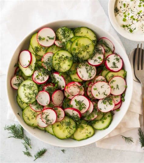It's fresh, creamy, and has a good punch of flavor, and makes a perfect side for all of your summer get togethers. Creamy Cucumber Salad with Greek Yogurt and Dill