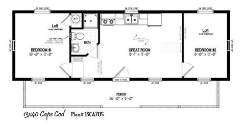 Charming 16x40 House Plans Derksen Portable