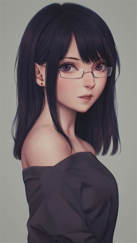 Anime Girl With Glasses And Black Hair Meme Arthatravel Com