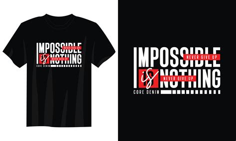 Impossible Is Nothing Typography Design Graphic By Habib Munshi