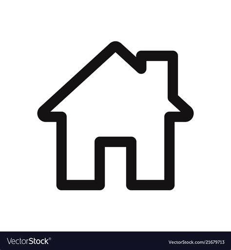 Home Icon House Real Estate Residential Symbol Vector Image