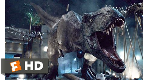 Jurassic World 2015 T Rex Vs Indominus Scene 910 Movieclips