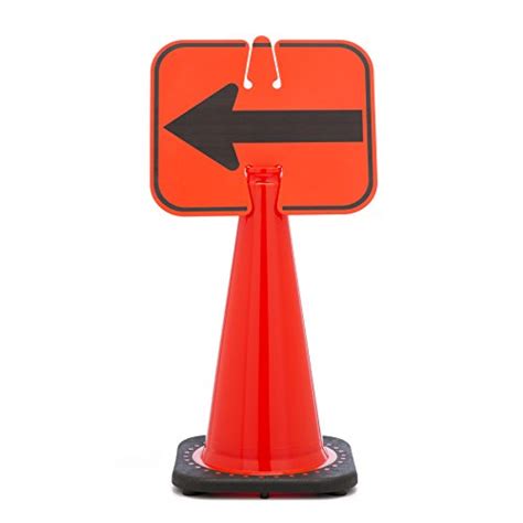 Mutual Industries 17729 0 6 Traffic Cone Left Arrow Cone Sign 13 X