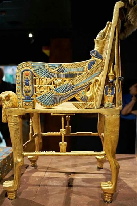 Golden Throne Of Tutankhamuns 18th Dynasty Reign 1332 Bc 1323 Bcancient Egypt The Most Elab