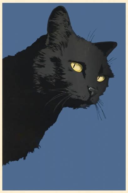 Vintage Black Cat Poster Free Stock Photo Public Domain Pictures