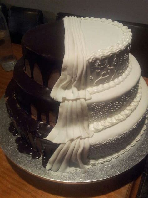 half bride half groom wedding cake fondant ganache groom wedding cakes cake wedding groom