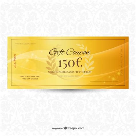 T Golden Coupon Vector Free Download