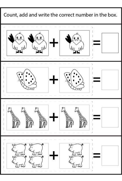 Picture Math Worksheets To Print Activity Shelter