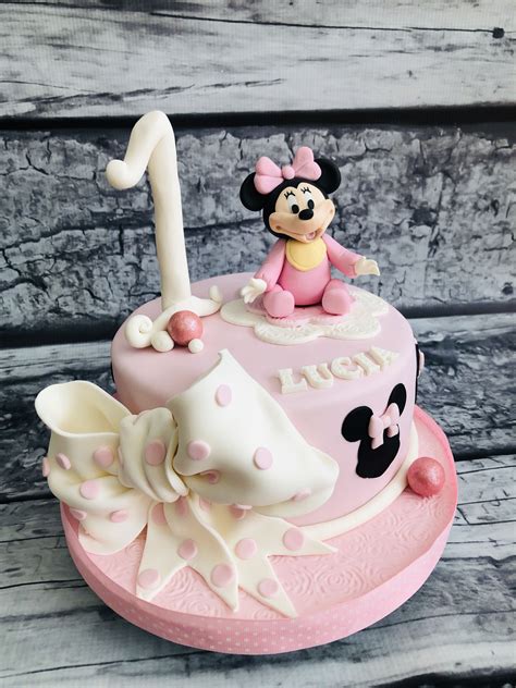 Tarta Baby Minnie Mouse Minnie Mouse Cake Topper Motto Cake Toppers