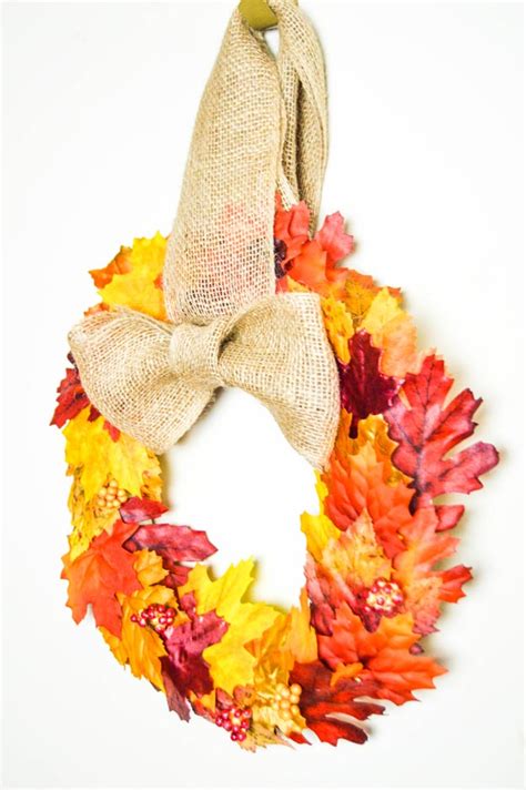 Best Fall Wreaths Diy Fall Leaves Wreath Homesteading Simple Self