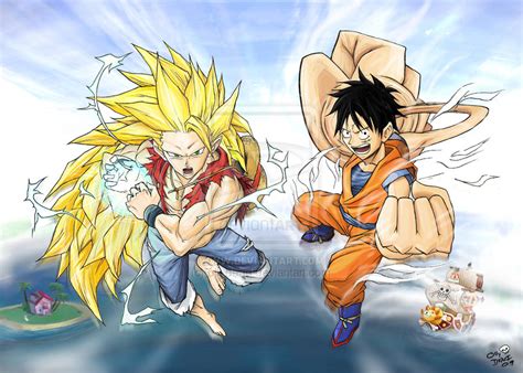 Goku And Luffy Dragon Ball Z Fan Art 35961803 Fanpop