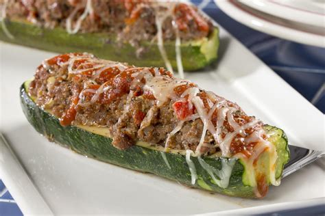 Still was a little salty but loved the flavor of the meat sauce. Beefy Stuffed Zucchini | EverydayDiabeticRecipes.com